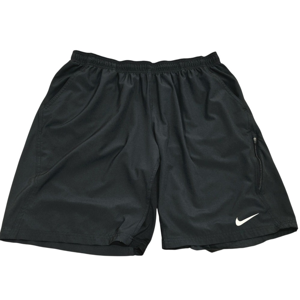 Nike Court Flex Mens XL Dri-FIT Tennis Shorts Black Zip Pocket 455618-010